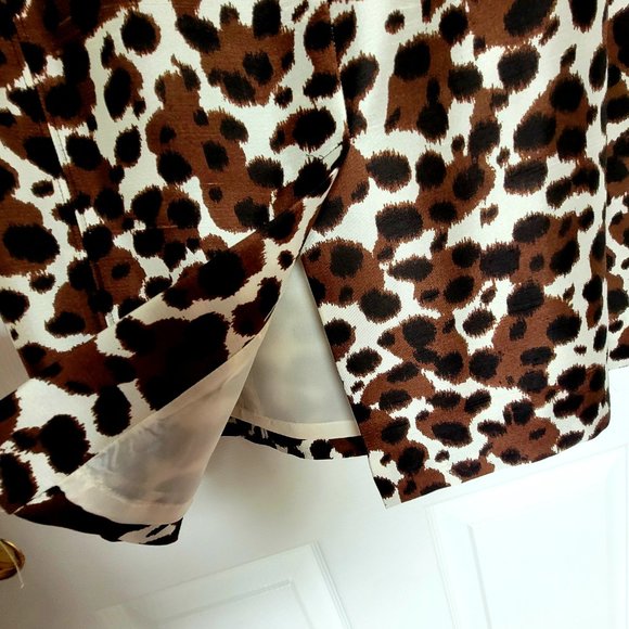 Ann Taylor Business Casual Women's Dress ~ Size 10 ~ Brown, Tan & Animal Print - Picture 6 of 8